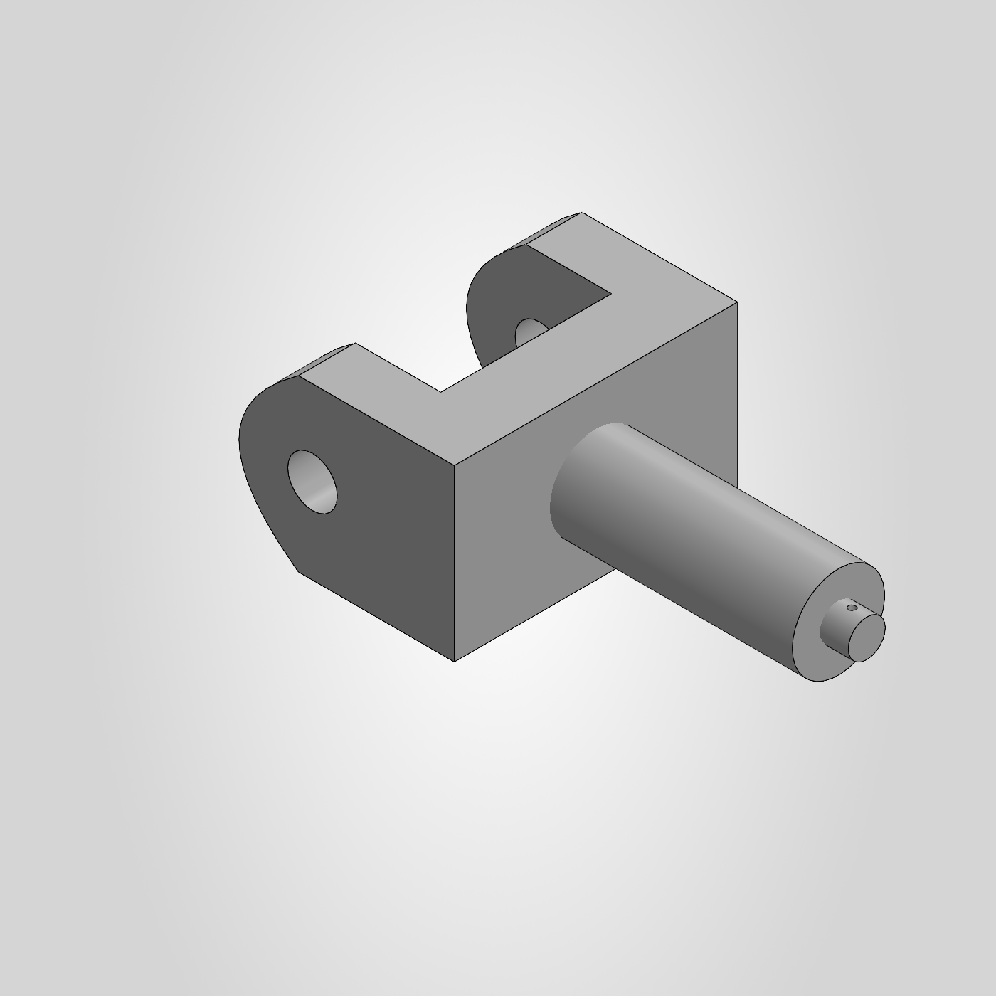 Clevis shackle bolt machined part with GD&T drawing